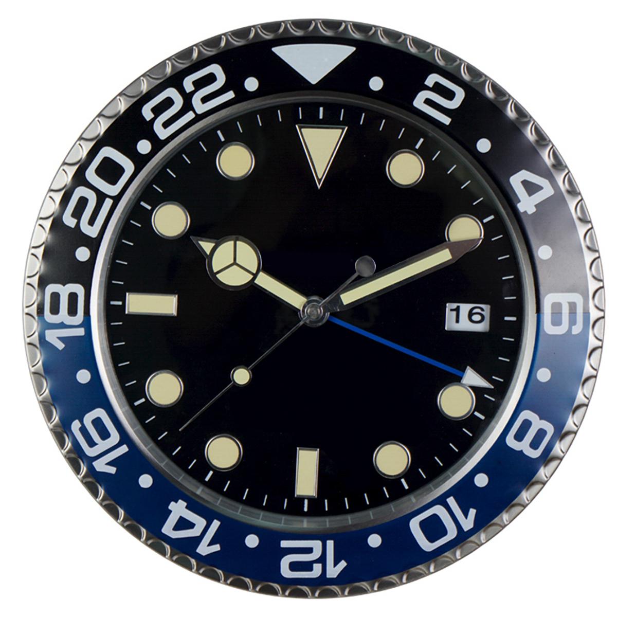 

Europäischer Stil Minimalistische Und Modische Quarzuhr, Metall Moderne Leuchtende Wanduhr, Wohnzimmer Dekoration, Kreative 12 inch