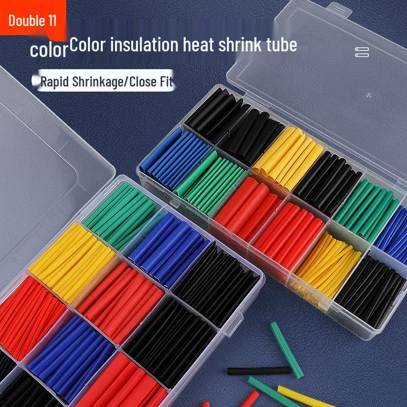 Adhesive Heat Shrink Tubes for Electricians - Thickened, 4x/5x Shrinkage, Insulating Sleeves for Wiring, Household Combo Box