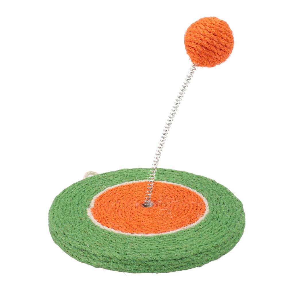 Cat Scratcher Toy Fun Interactive Bite Resistance Claws Grinding Sisal Cat Scratching Board with Sisal Ball for Indoor
