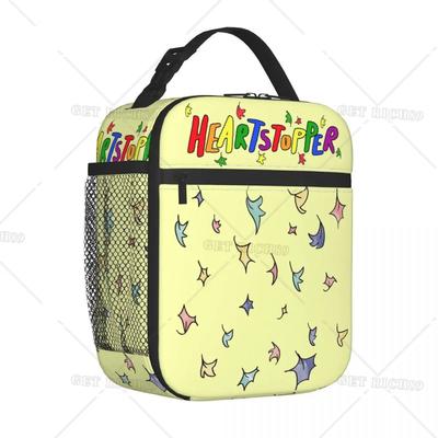 Isolierte Lunchtasche Heartstopper Blätter Mehrfarbig Merch Aufbewahrung Lebensmittelbox Multifunktionale Kühltasche Thermische Bento-Box für die Schule