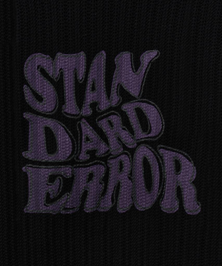 STANDARDERROR 87-Stan190 Country Oversized Color Block Lettering Knit Black