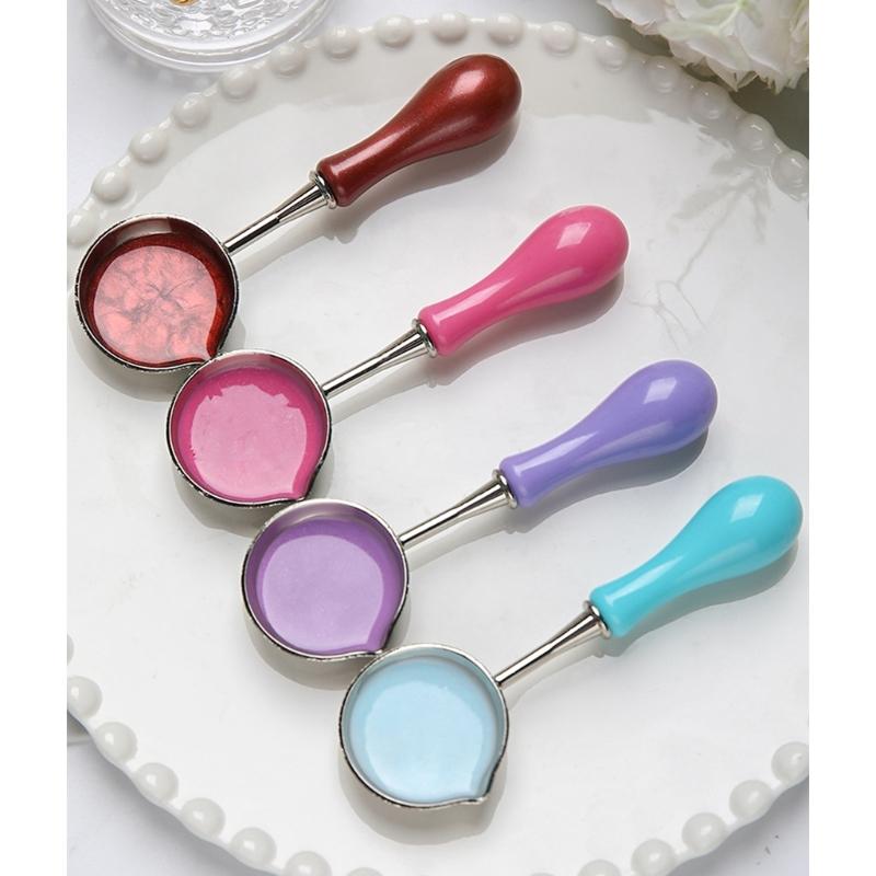 10 Pcs Wax Seal Spoon Wax Sealing Stamp Melting Spoon Craft Supplies for Sealing Wax Stamp Envelope Party Invitations