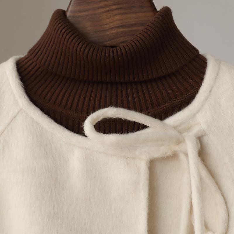 Double-sided Fleece Wool Coat Women's Short Spring and Autumn New High-end Woolen Coat Women's Small