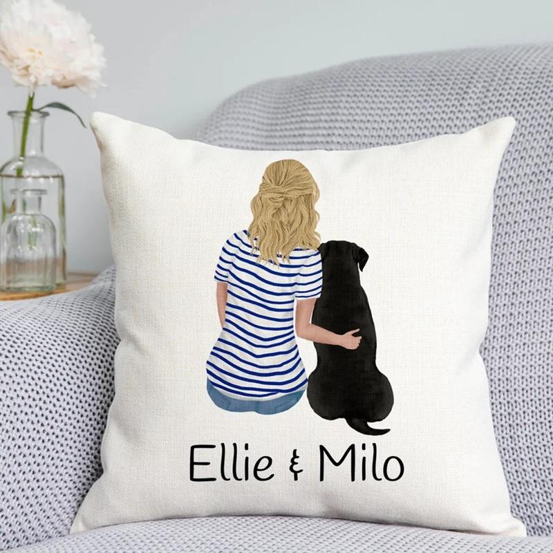 Personalized Photo Collage Pillow Customisable Dog Cushion Throw Pillow Custom Pet Owner Decor Printed Cushion Family Photo Gift