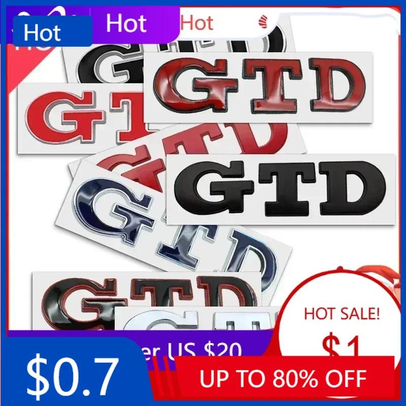 BRA1 New 1pcs 3D GTD metal Car logo letter sticker emblem tail door trunk sticker for Volkswagen VW Passat B5 B7 Polo Tiguan Gol fo2
