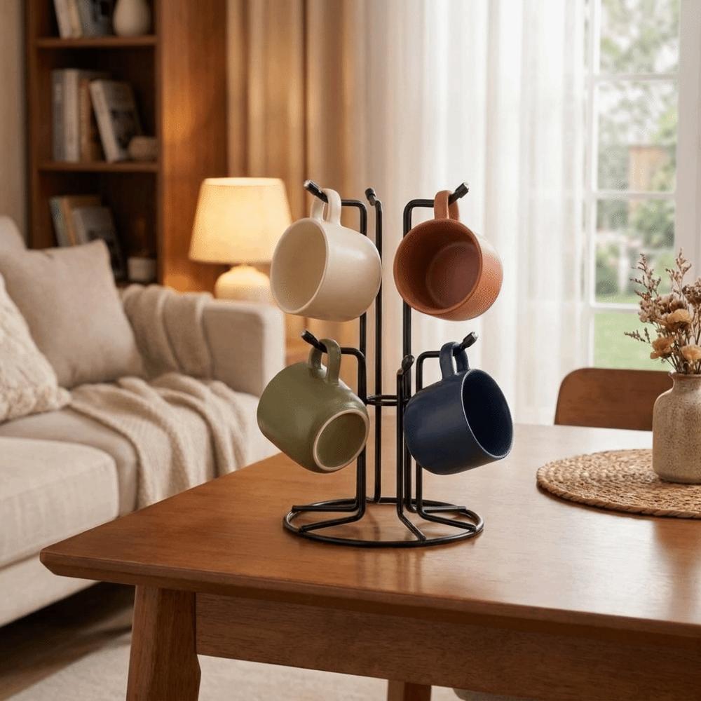 Decorative Mug Drying Rack Large Capacity Coffee Cup Holder Mug Hanging Display Rack Wedding