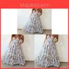 Polyester Floral Print Sleeveless Backless Dress For Summer Elegant Womens Fashion