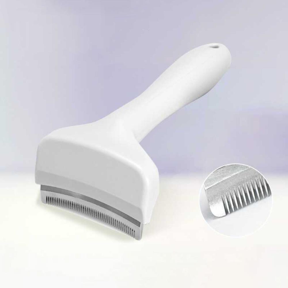 

V-образная расческа для вычесывания кошек, не спутывающая шерсть, расческа для груминга питомцев, расческа для удаления шерсти питомцев, сезон линьки белый