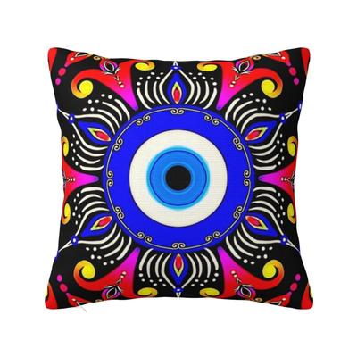 Custom Mediterranean Evil Eye Luxury Pillow Cover Home Decorative Turkish Amulet Culture Cushions for Sofa