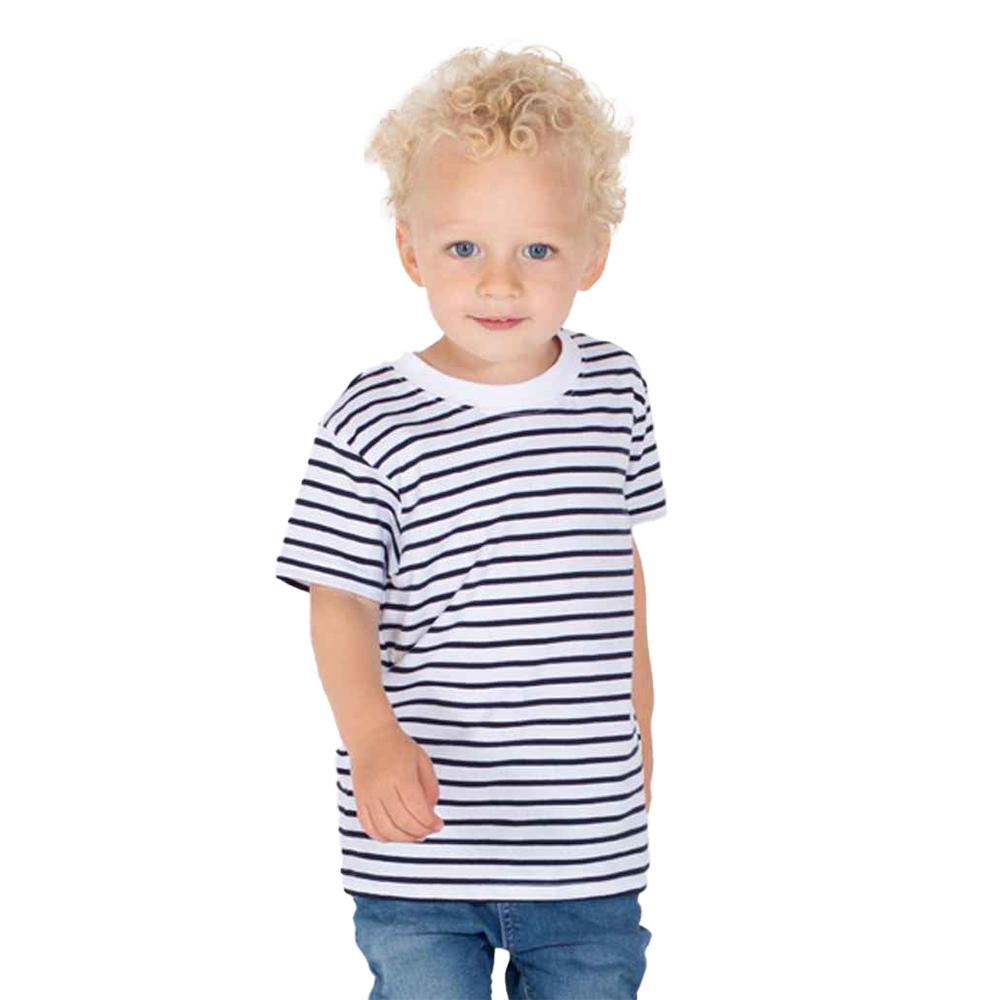 Larkwood Childrens/Kids Striped Crew Neck T-Shirt