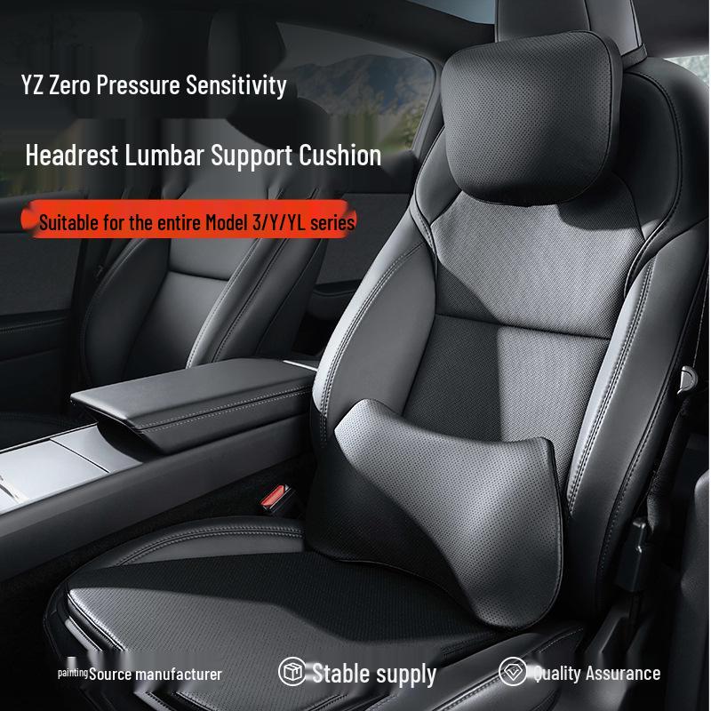Tesla Model Y & Model 3 Seat Cushion, Headrest, Neck, and Lumbar Support Accessories
