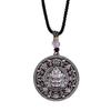 Necklace Gangchu Eight Treasures Compass Men's Retro Tibetan Style Yellow God of Wealth Pendant Pendant