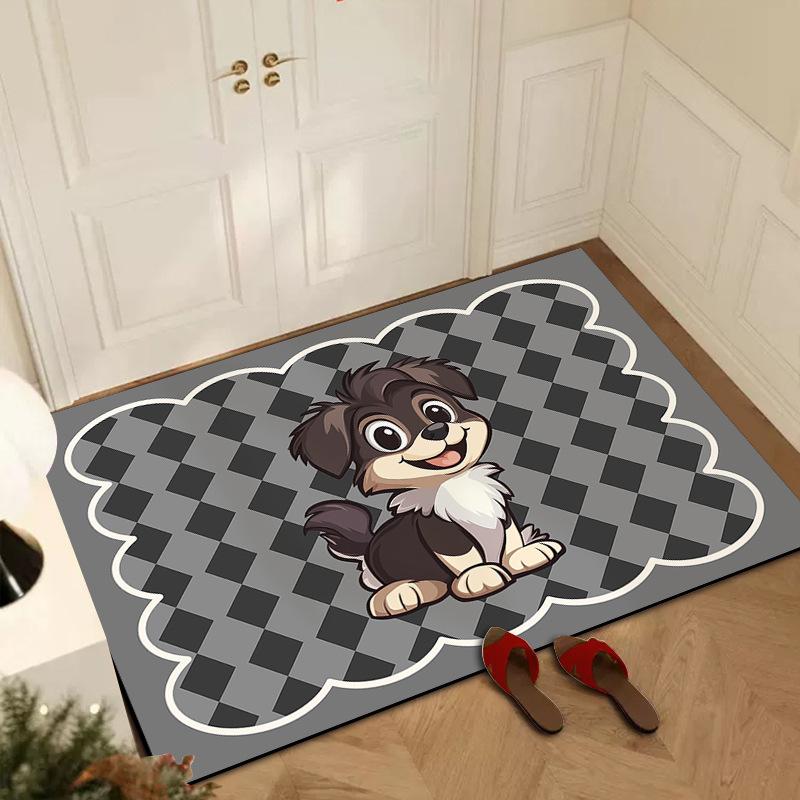 Bathroom Floor Mat Cute Dirt and Moisture Resistant Floor Mat Entry Mat Toilet Grid Absorbent Diatom Mud Quick Drying Mat
