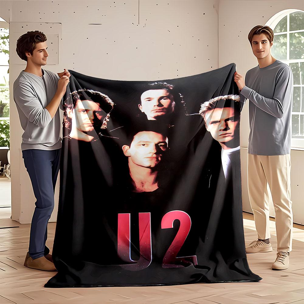 Band Poster Blanket with U2 for all seasons blanket lunch break throw gift