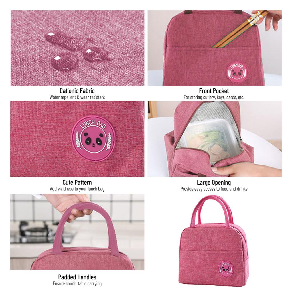 6L Portable Insulation Bag Lunch Tote Bag Thermal Cooler Handbag Reusable Waterproof Large Capacity Leak proof for