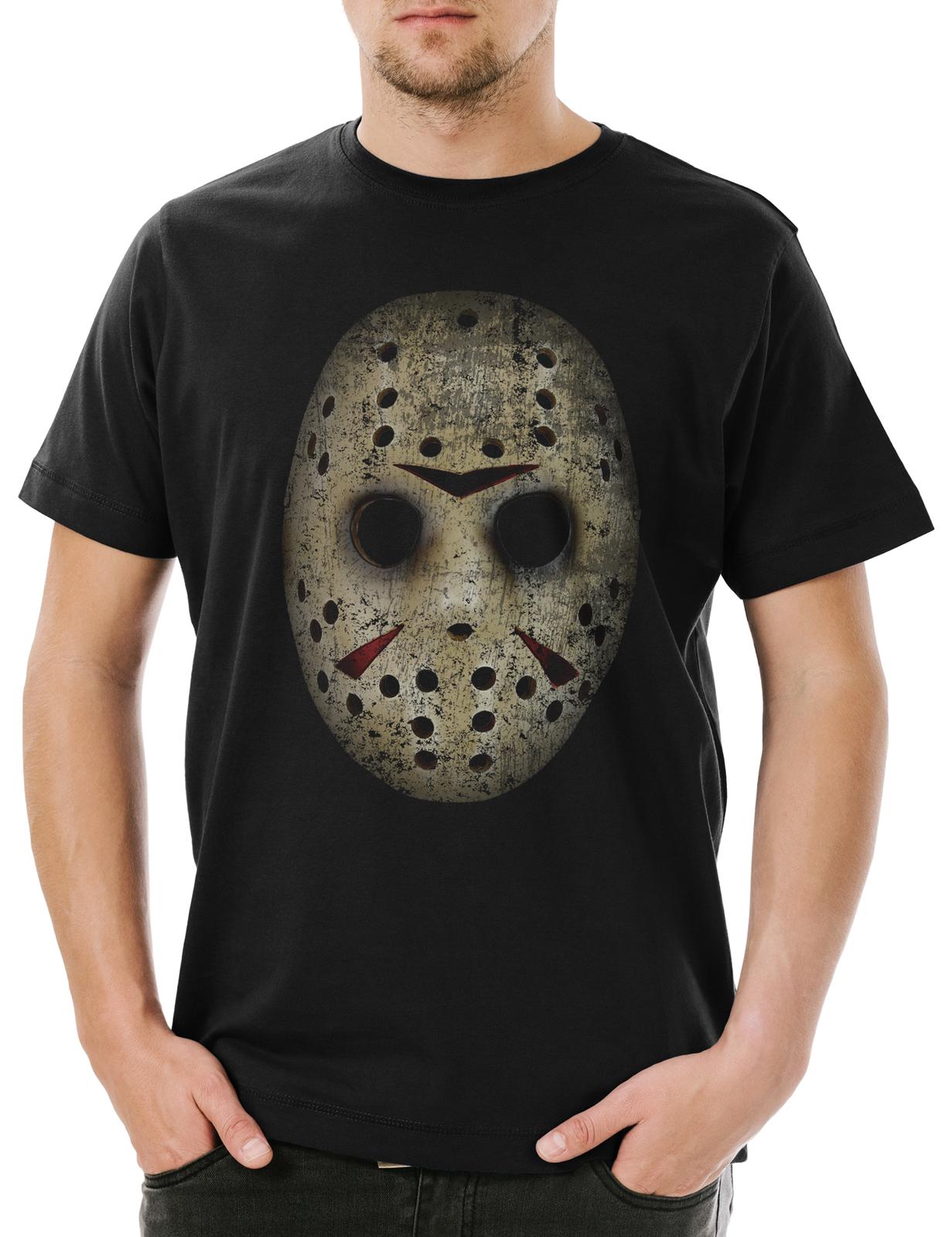 

Hockey Mask Mens T-Shirt Mens Womens Tees Top Friday Movie Ice Machete 13 Friday Jason Horror 13th L