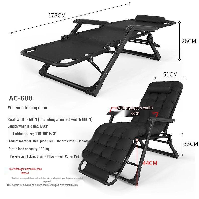 Foldable Lounge Chair - Nap Sofa Bed & Portable Lazy Backrest