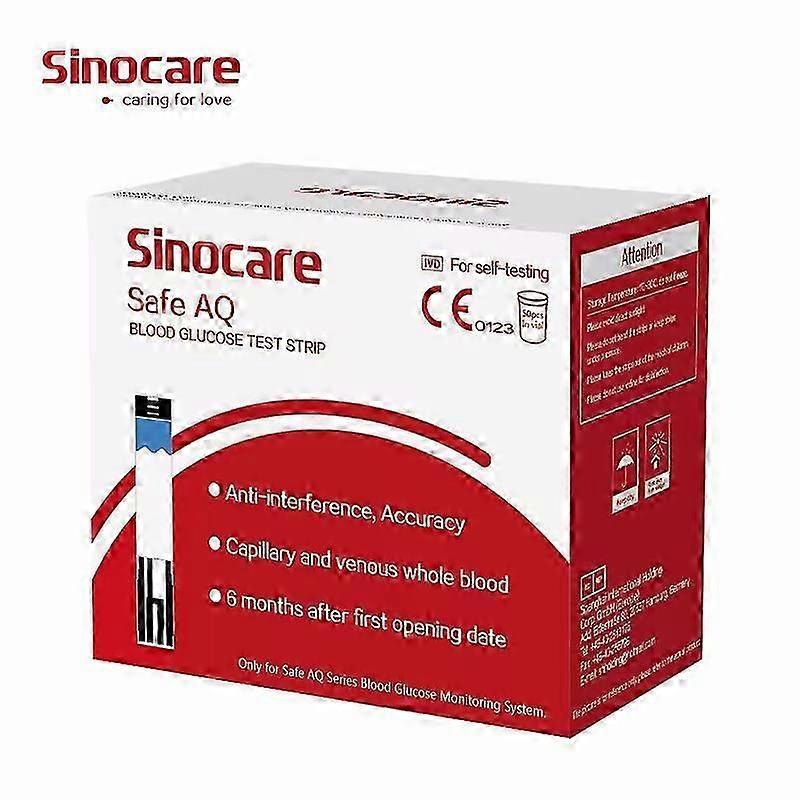 50 pcs Blood Glucose Test Strips & 50 pcs Lancets for Safe AQ Smart and Safe AQ Voice