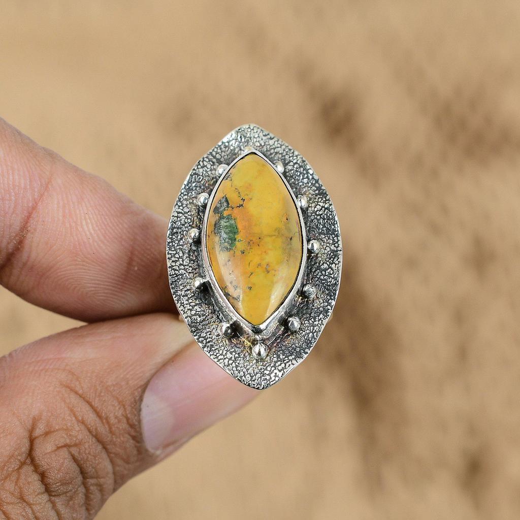 Mothers day Sale Tibetan Turquoise Gemstone 925 Silver Wife Ethnic Ring Size 6
