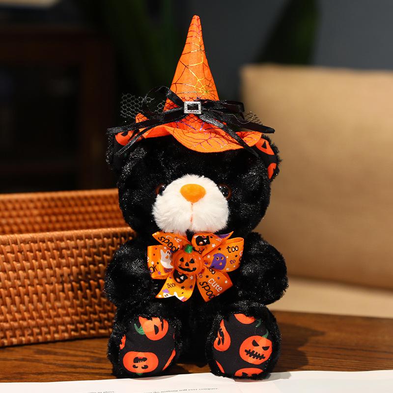 Halloweenowy Duch Dynia Niedźwiedź Pluszowa Zabawka - Koszulka Dekoracja Pluszowego Niedźwiadka