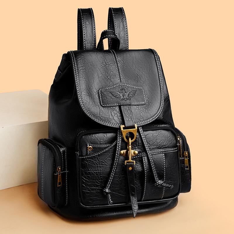 Retro Backpack, Trendy and Fashionable Women's Bag, Large Capacity Backpack, Simple Travel Backpack, High-quality Bag