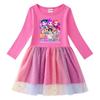 Vestido de Princesa de Manga Larga con Lentejuelas Arcoíris Kpop Demon Slayer para Niñas