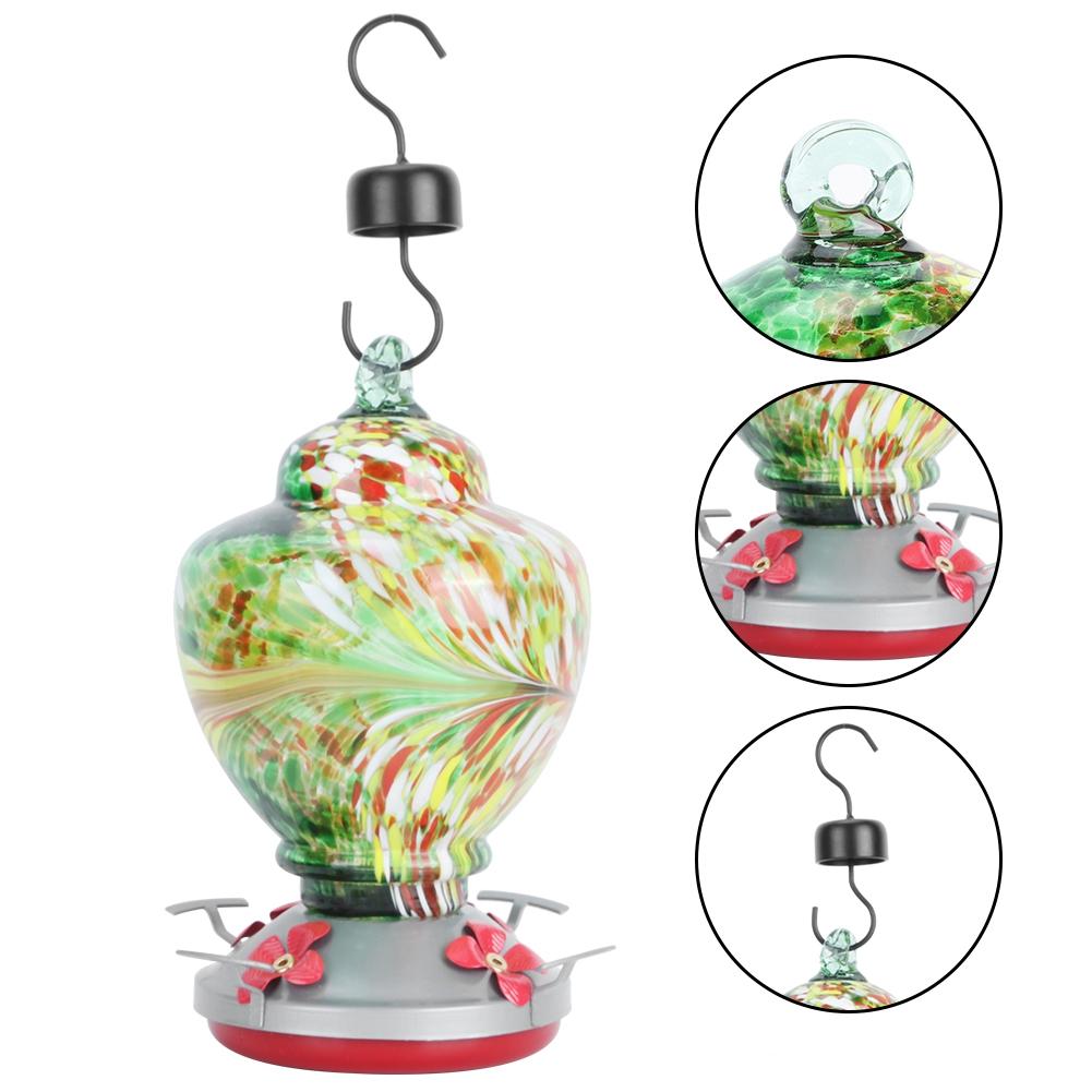 Courtyard Colorful Painting Bird Feeder Water Feeding Tool Equipment for Hummingbirds UseType D