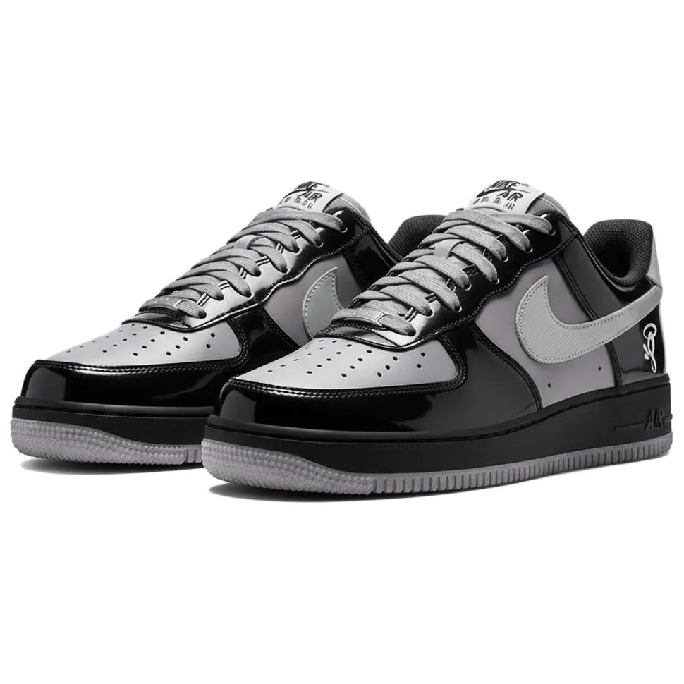 Nike x Central Cee Air Force 1 Slip Resistant Abrasion Resistant Low top Skateboard Shoes Unisex Black White Gray IO9974-010