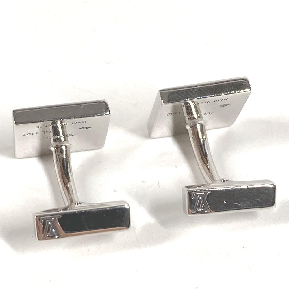 Louis Vuitton Damier Logo Cufflinks Accessories Cuffs AG925 Silver