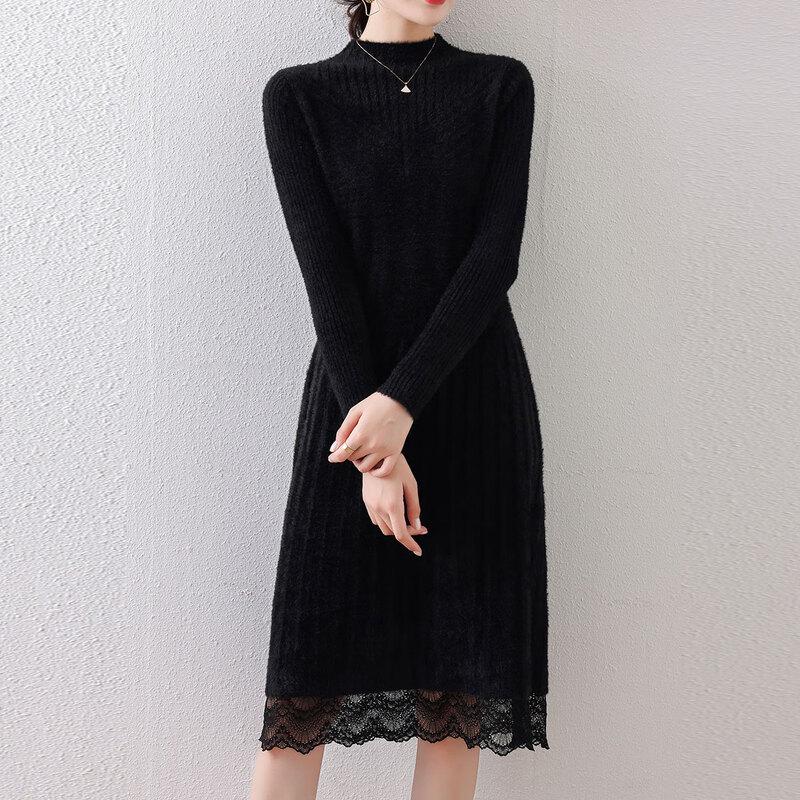 

IMAGINEX Women s Urban Casual Warm Knit Mid-Length Dress One Size