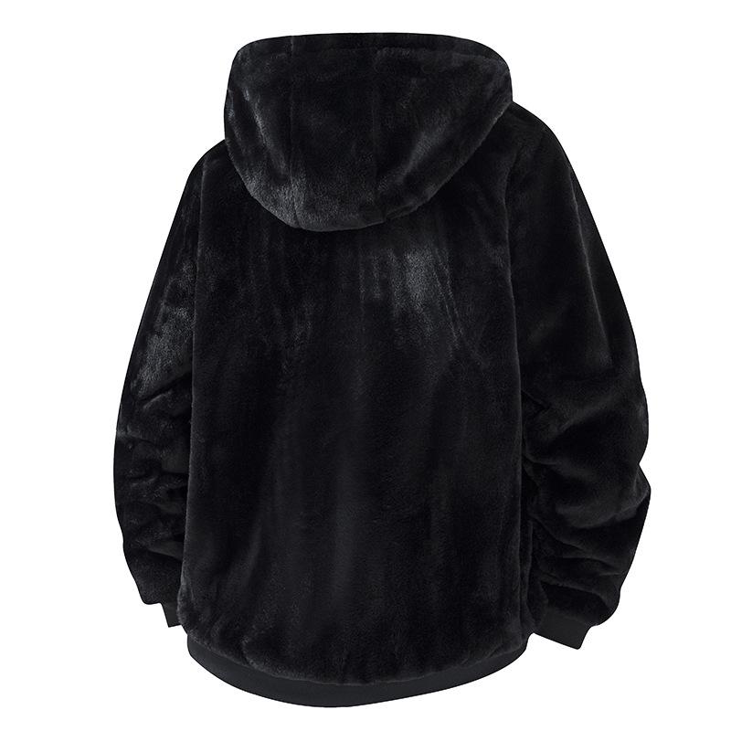 Men's European-Size Cotton-Padded Mink Velvet Winter Coat—Warm, Thick, Imitation Fur Jacket