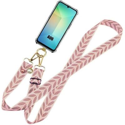 Case for Samsung Galaxy A06 - Protection with Pink Lanyard - BOOLING