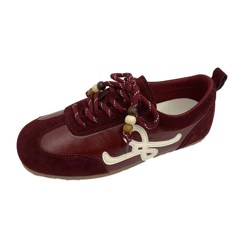 

[Магазин женской обуви] Повседневная обувь, у одной звезды такие же кожаные спортивные туфли с увеличением внутренней высоты, женские тренировочные кроссовки Форреста Гампа 40 бордовый