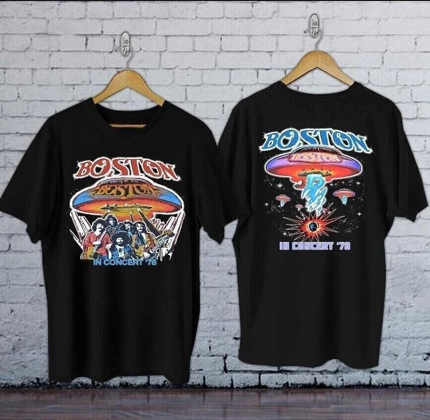 1978 boston vintage rare concert 70#039s tour rock tee tshirt Unisex T-Shirt S