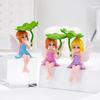 Miniature di Fate Ragazze Fatate Ornamenti con Foglia di Loto per Fioriera Giardino Fatato Paesaggi Muschiosi Scrivania di Casa Scaffale Decorazione per Auto