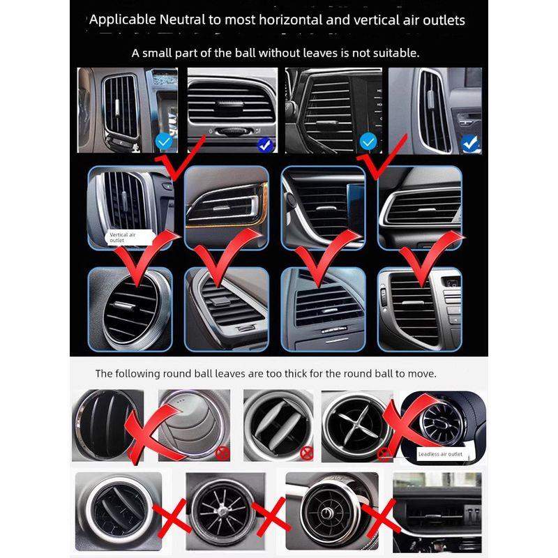 Metal Car Phone Holder Does Not Block Air Conditioning Air Outlet Fixed Navigation Support Horizontally and Vertically In Car
