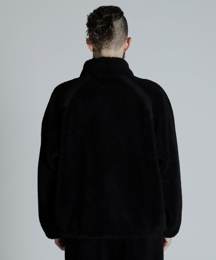 Schott B.S.FLEECE JACKET Black Sheepskin Fleece Jacket, Men's, XL, 011, Black, 782-4252022