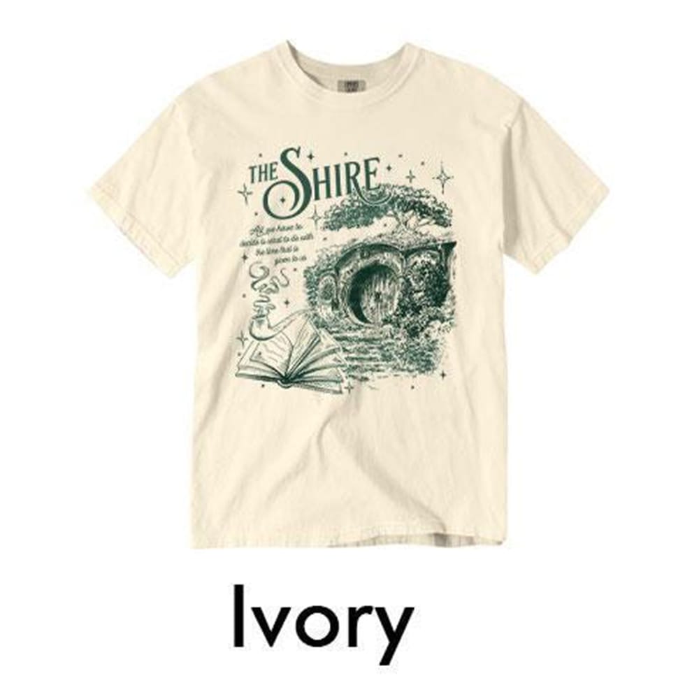 The Shire LOTR Comfort Unisex Tee For Fan Fantasy Book Lover Funny Second Breakfast Bookish Tee Funny Sweatshirt Streetwear S