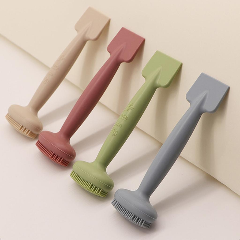 Double-headed Silicone Face Mask Brush, Silicone Face Mask Applicator Facial Mask Brush Silicone Facial Cleaning Brush For Mud Charcoal Mixed Mask