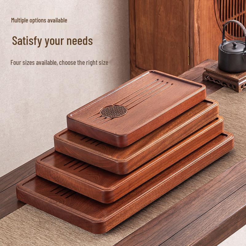 Rosewood Solid Wood Tea Tray - Elegant Chinese Tea Table & Brewing Set