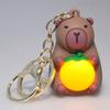 Practical Capybara Keychain Charm Portable Orange Light Capybara Keychain Delicate Key Rings Adornment for Key Bag