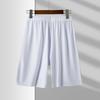 Pantaloncini da pigiama da uomo Pantaloncini da homewear Vita elastica pieghettata Gamba larga Pantaloncini casual larghi e morbidi traspiranti con cavallo profondo e lunghezza al ginocchio