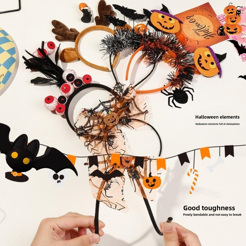 Ghost Halloween Hair Hoop Bat Festival Hair Accessories Performance Props Spider Headband  Girl