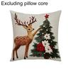 Christmas Pillow Cover Snowflake Velvet Jacquard Christmas Tree Elk Pillow Cushion Holiday Decoration Cushion Cover