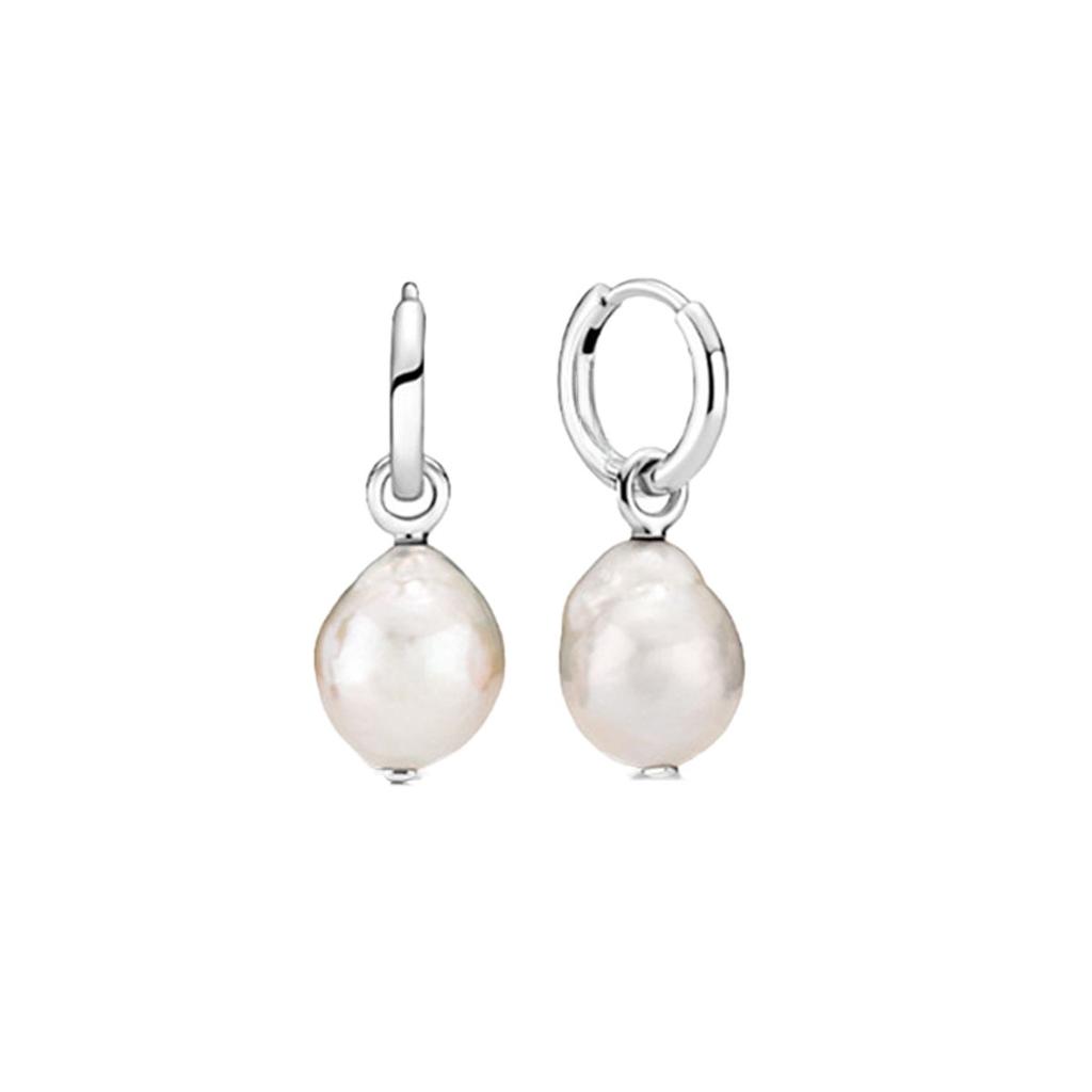 New 925 Silver Pearl Set Charms Ring Heart Earrings Beads Romantic Pendant Fit Bracelets Necklace Fine Jewelry Gift