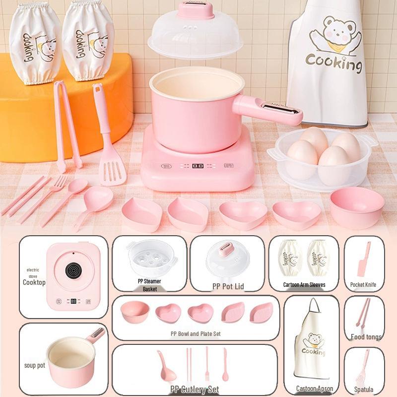 Mini Real Cooking Kitchen Set for Kids - Perfect Role-Playing Gift for Girls