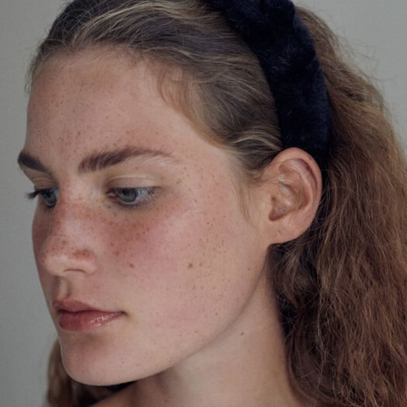 Elizabeth Moments Black Fur Headband