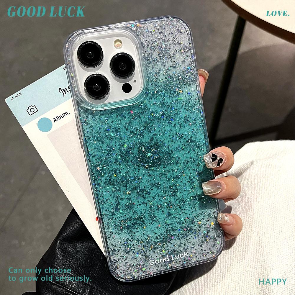 

Gradient Dyeing Powder Suitable for Apple 16 Mobile Phone Case IPhone 15 Protective Case 14 Large Hole 13 Promax Soft Border Apple 17PROMAX