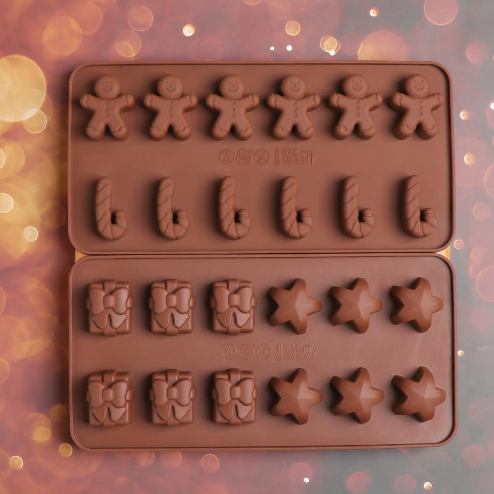 Decorating Cookie Shaping Xmas Chocolate Mold Baking Trays Gingerbread Man Christmas Candy Mould