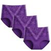 Set of 3 High-Waisted Women's Jacquard Panties - Sexy, Postpartum Abdomen Control, Hip Lift Design.